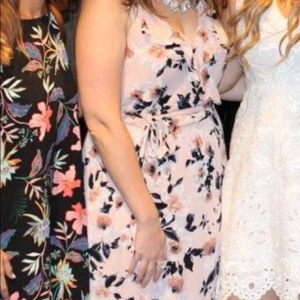 Pink floral dress